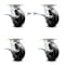 Service Caster 6 Inch Kingpinless Polyolefin Wheel Caster Brakes 2 Swivel Locks SCC, 4PK SCC-KP30S620-POR-SLB-BSL-2-SLB-2 - alternate 1